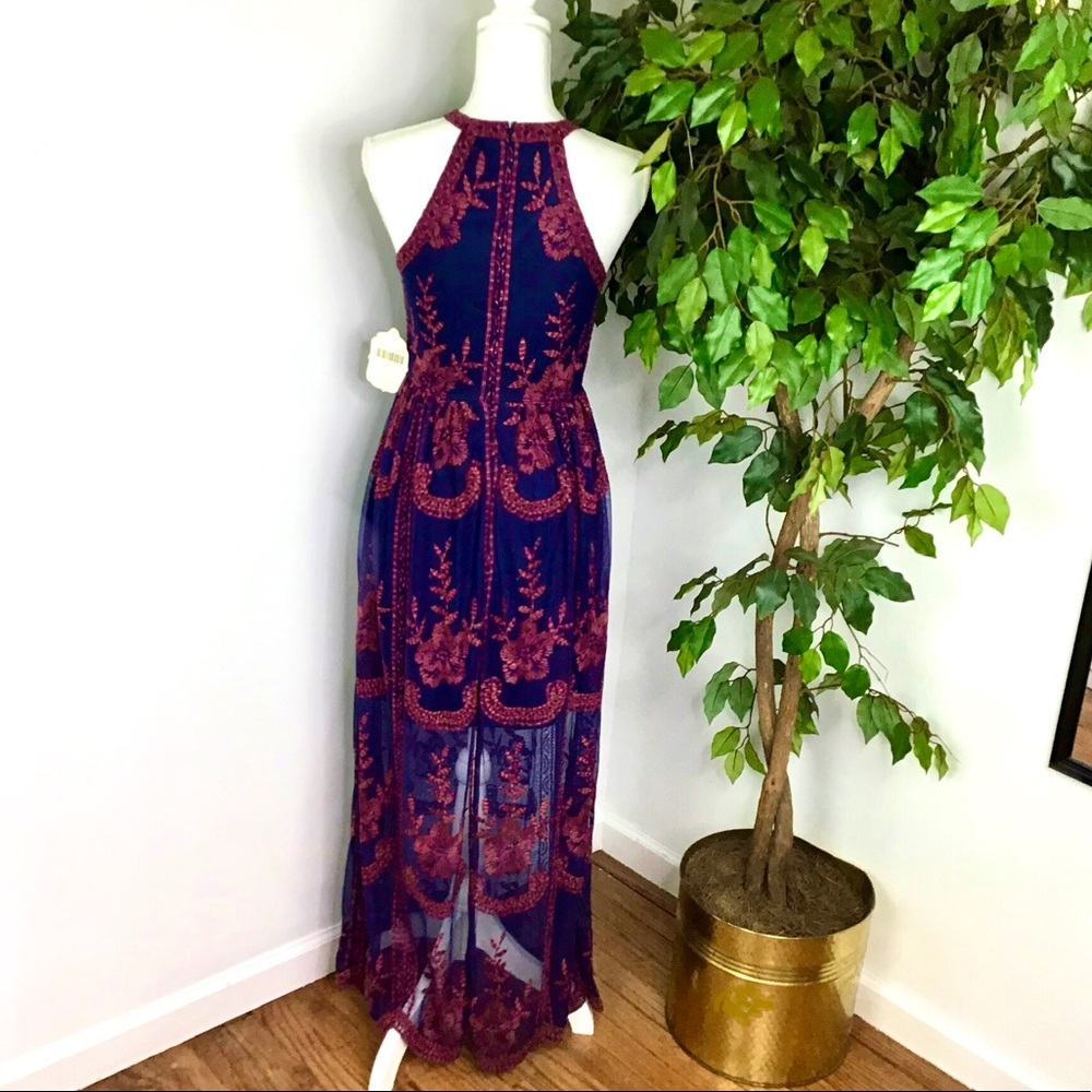 Altar’d State Onawei Plum Multi Lace Maxi S - Picture 3 of 13